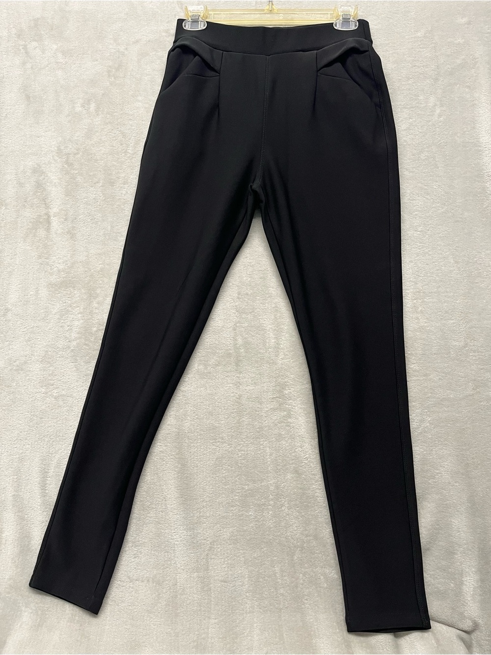 Black Ankle Pants - Women's Cropped Stretch